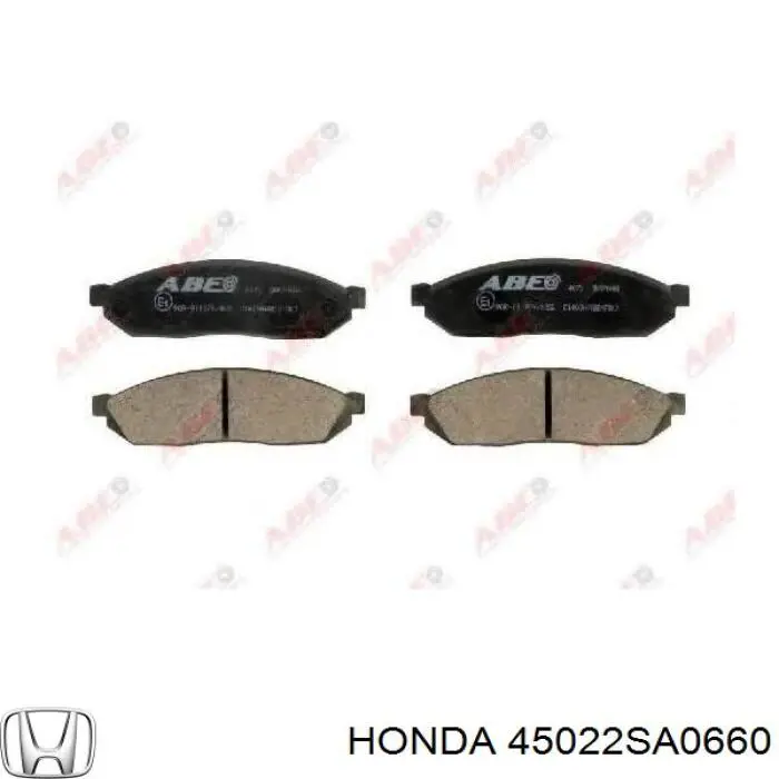 45023SA0670 Honda передние тормозные колодки