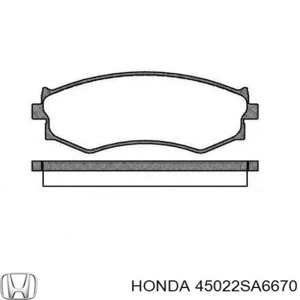 45022SA6670 Honda передние тормозные колодки
