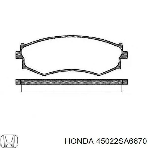 Передние тормозные колодки 45022SA6670 Honda