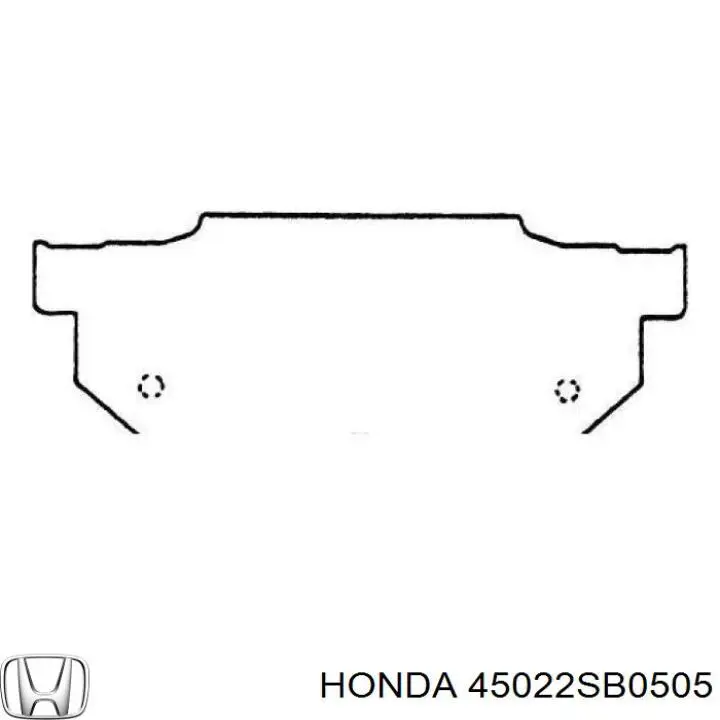 Передние тормозные колодки 45022SB0505 Honda