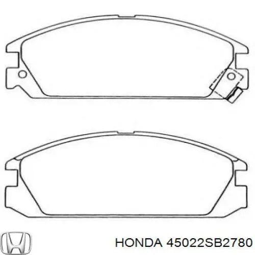 45022-SB2-780 Honda колодки тормозные передние дисковые