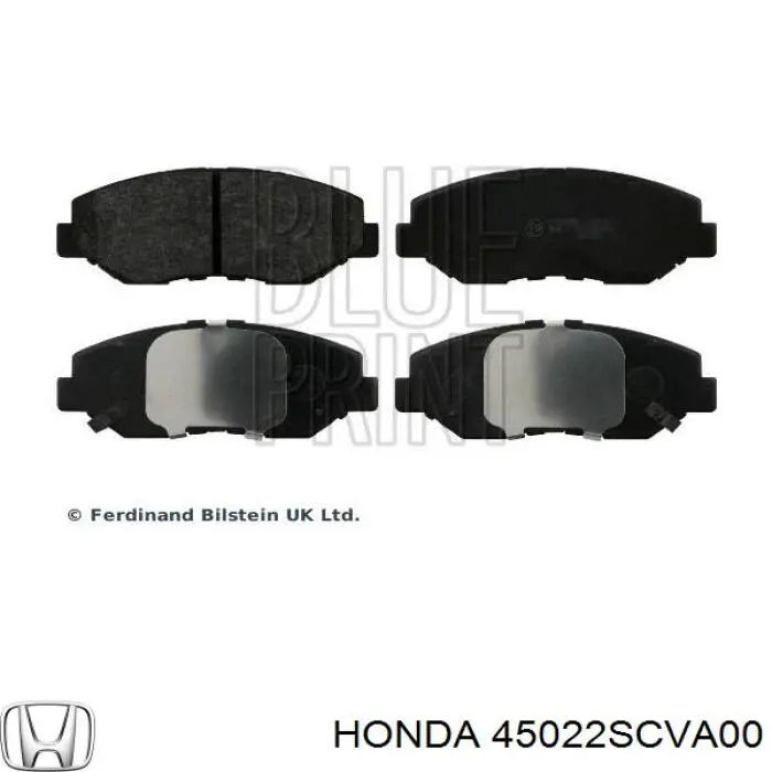 Передние тормозные колодки 45022SCVA00 Honda