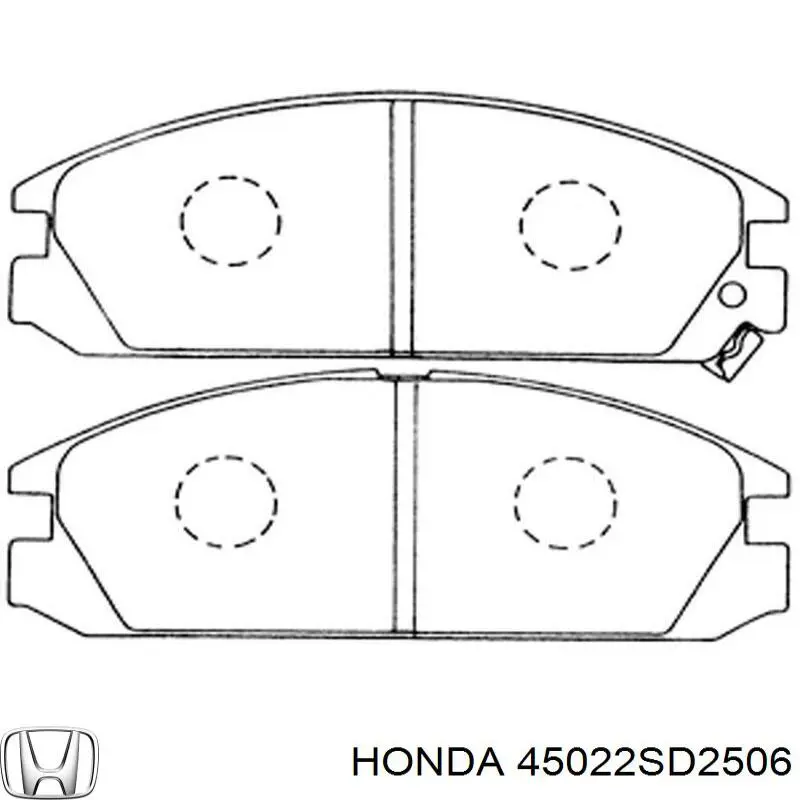 45022SD2506 Honda колодки тормозные передние дисковые