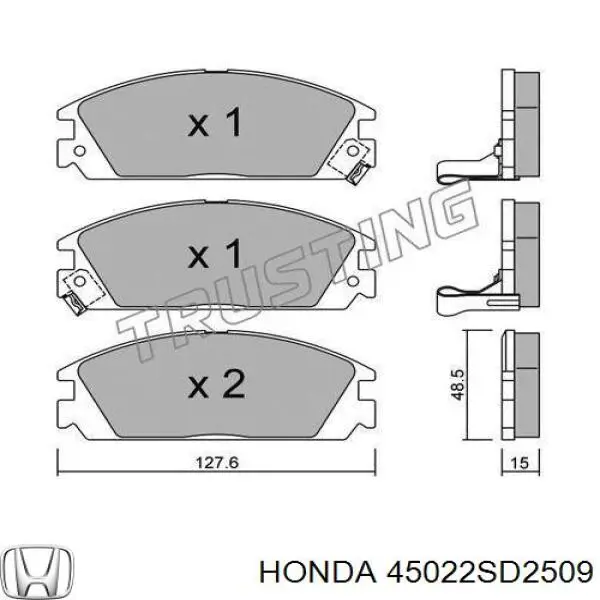 45022SD2509 Honda передние тормозные колодки