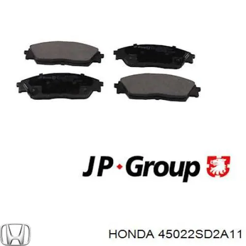 45022SD2A11 Honda передние тормозные колодки