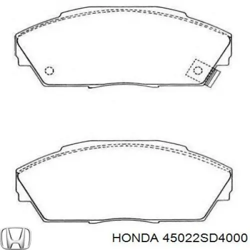45022SD4000 Honda передние тормозные колодки