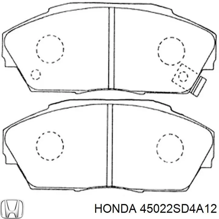 45022-SD4-A12 Honda колодки тормозные передние дисковые