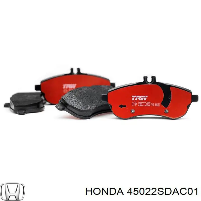 45022SDAC01 Honda колодки тормозные передние дисковые