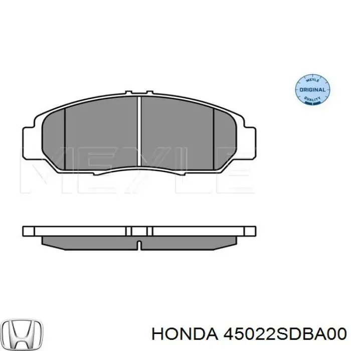 Купить 45022SDBA00 Honda Колодки тормозные