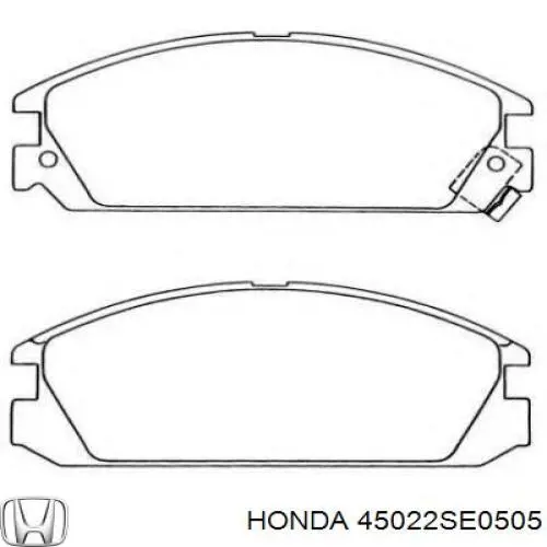45022SE0505 Honda Колодки передние