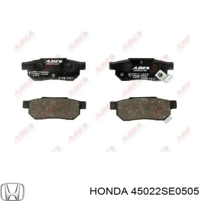 45022-SE0-505 Honda колодки тормозные передние дисковые