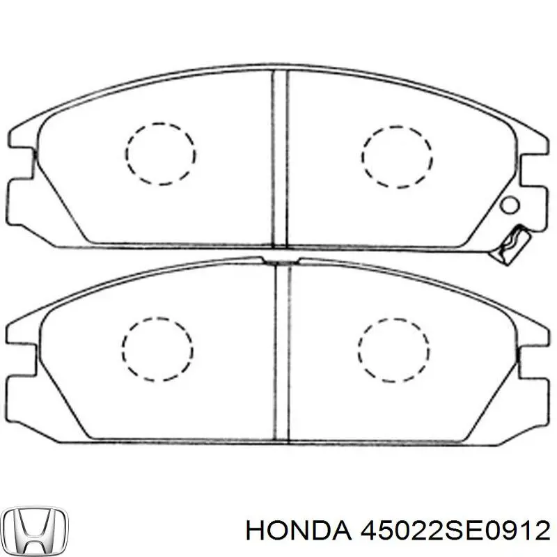 45022-SE0-912 Honda колодки тормозные передние дисковые