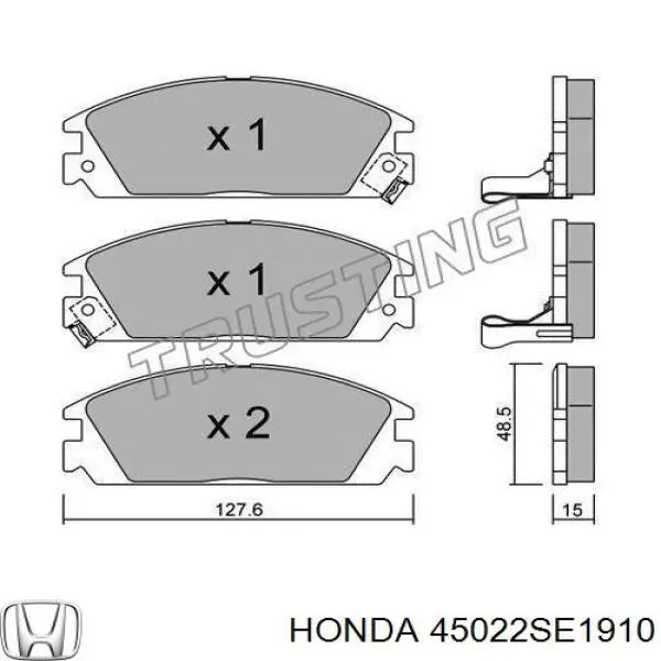 45022-SE1-910 Honda колодки тормозные передние дисковые