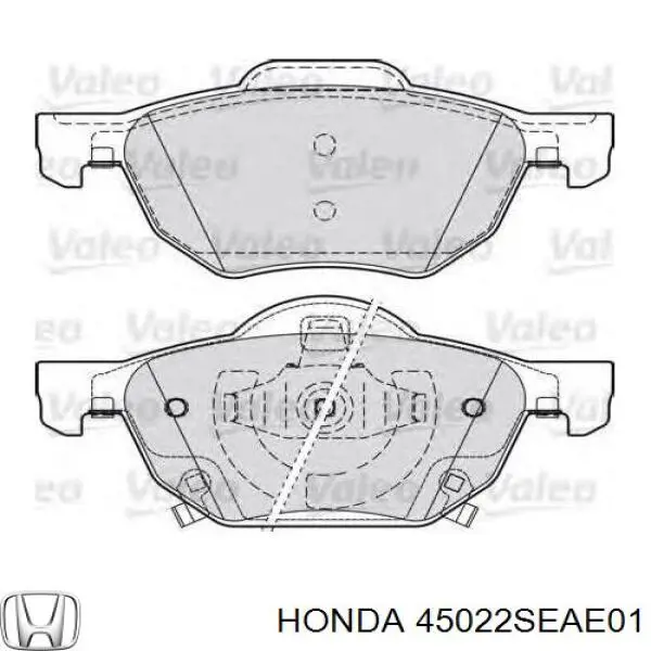 45022SEAE01 Honda колодки тормозные передние дисковые