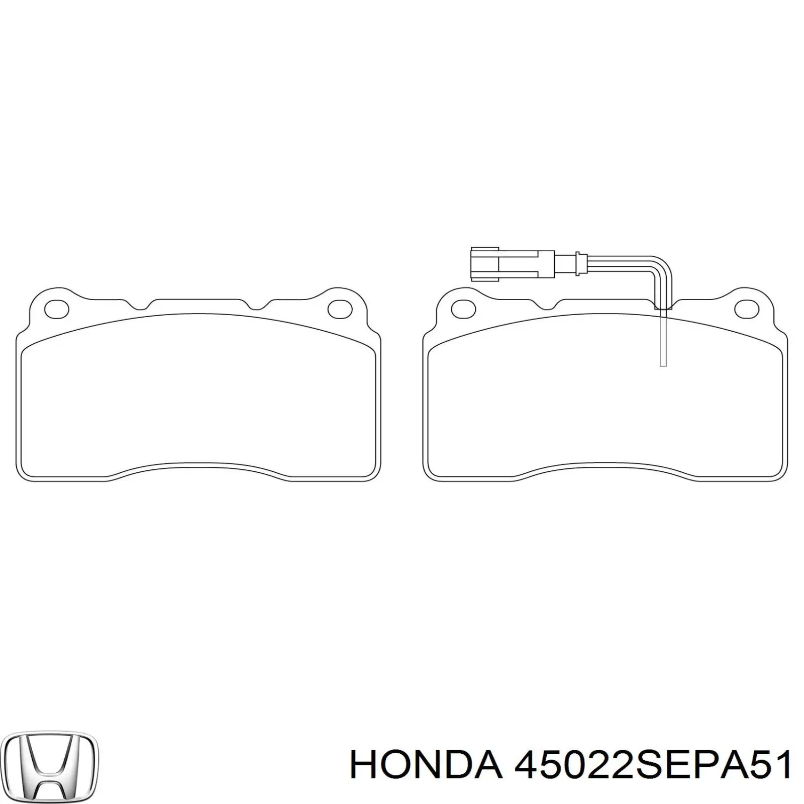 45022SEPA51 Honda передние тормозные колодки