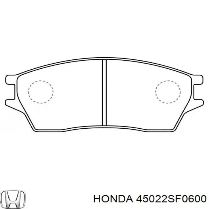 Передние тормозные колодки 45022SF0600 Honda