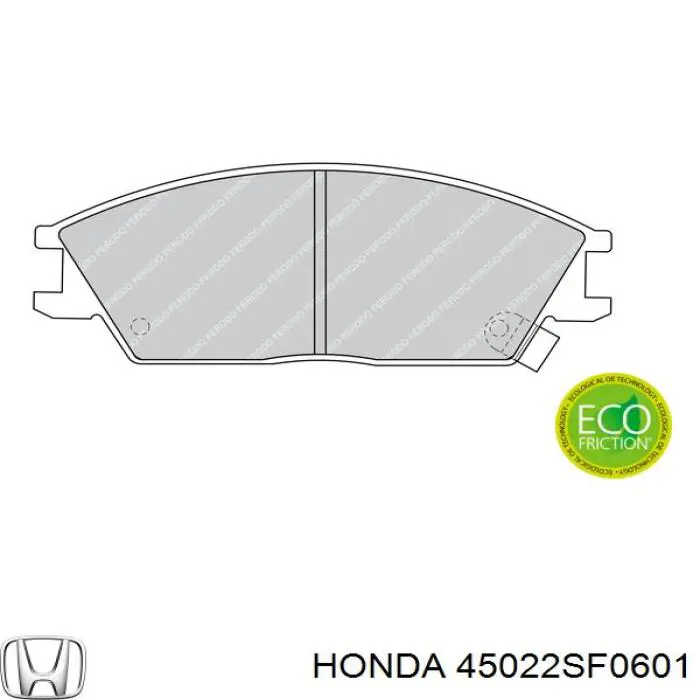 45022-SF0-601 Honda колодки тормозные передние дисковые