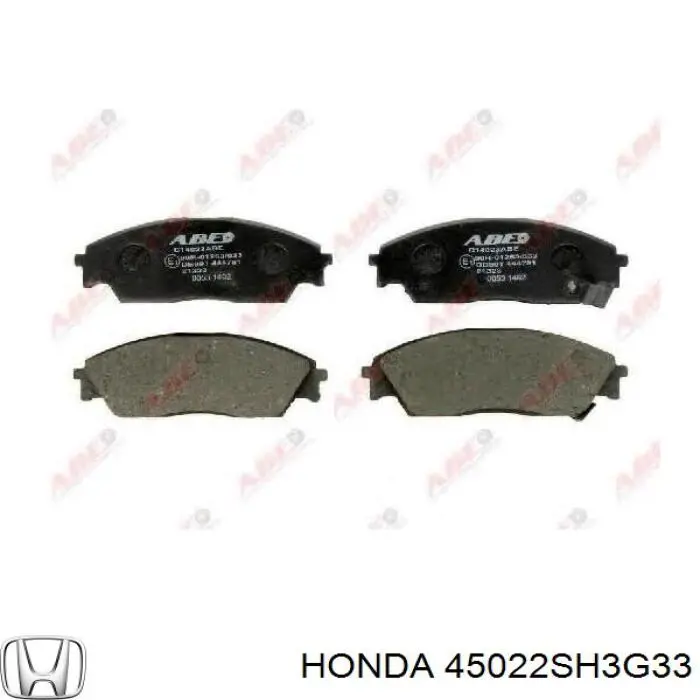 Передние тормозные колодки 45022SH3G33 Honda