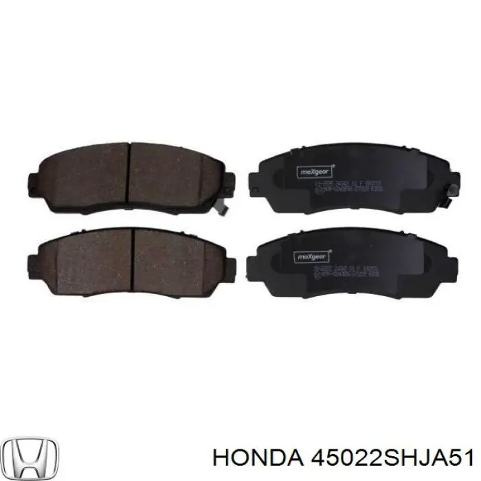 45022SHJA51 Honda колодки тормозные передние дисковые