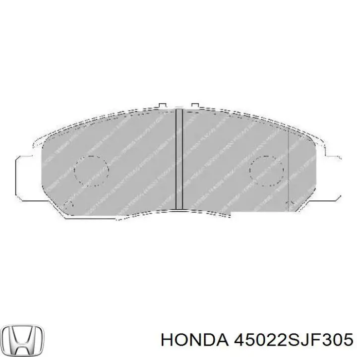45022SJF305 Honda колодки тормозные передние дисковые