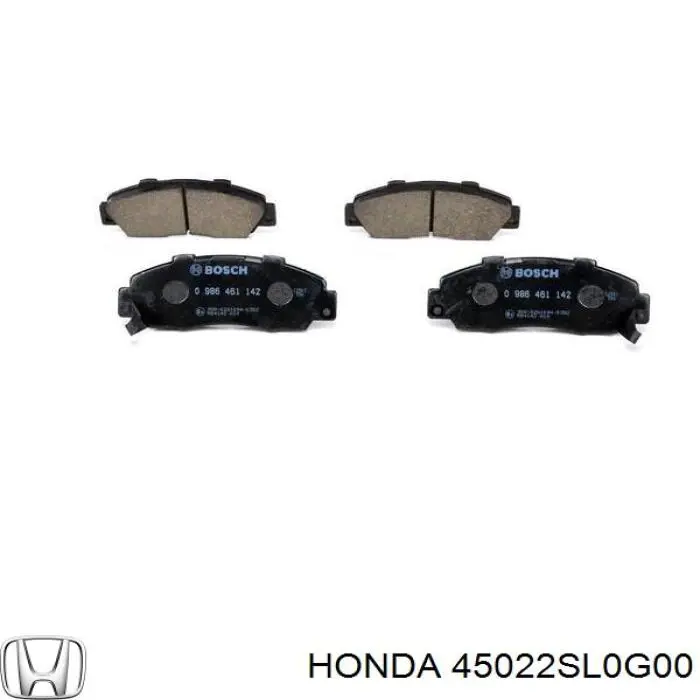 45022SL0G00 Honda колодки тормозные передние дисковые