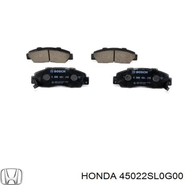 Передние тормозные колодки 45022SL0G00 Honda