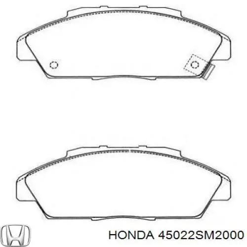 Передние тормозные колодки 45022SM2000 Honda