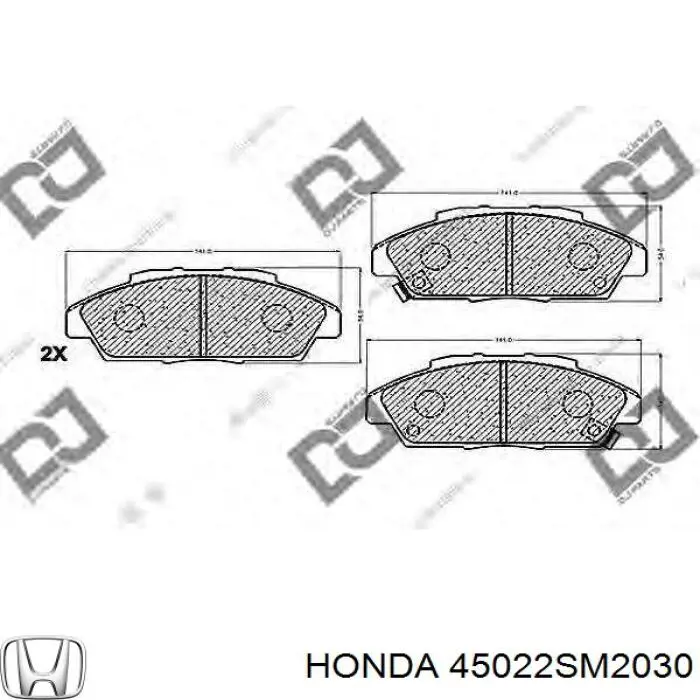 Передние тормозные колодки 45022SM2030 Honda