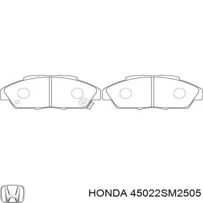 45022SM2505 Honda колодки тормозные передние дисковые