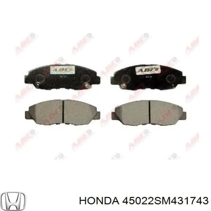 45022SM431743 Honda передние тормозные колодки