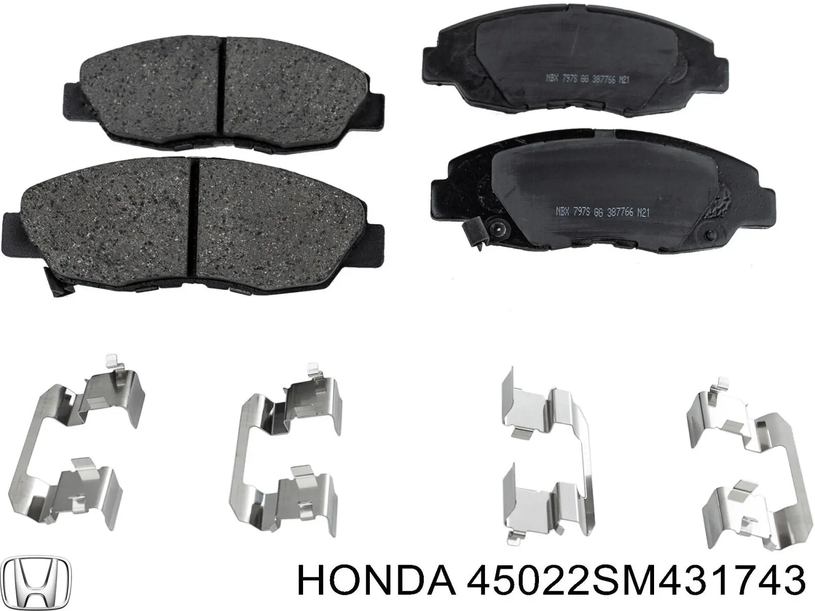 Купить 45022SM431743 Honda Колодки тормозные