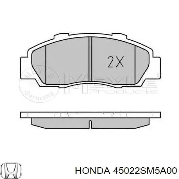 45022SM5A00 Honda колодки тормозные передние дисковые