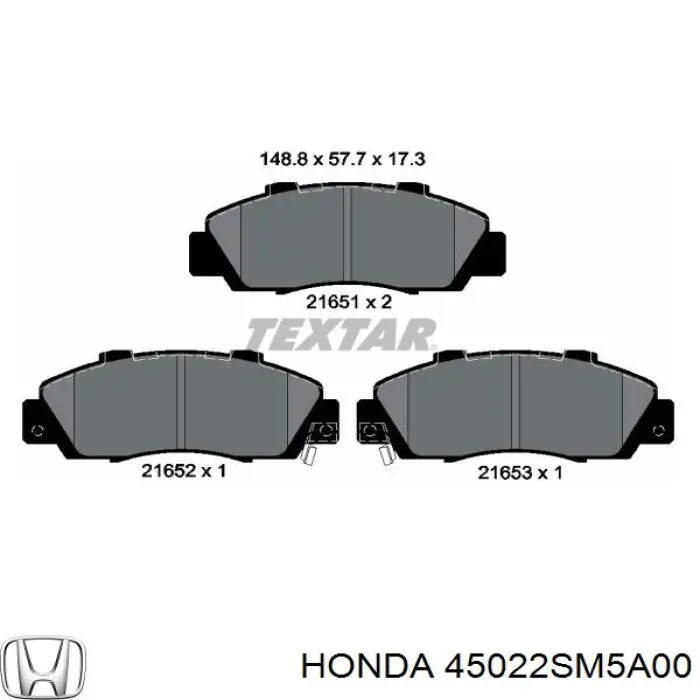 Колодки Honda 45022SM5A00 цена, от 23.59 USD