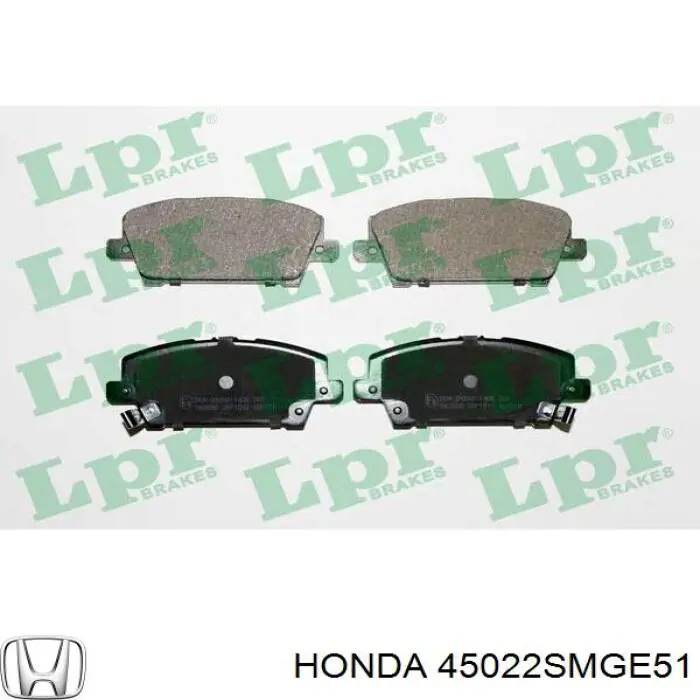 Передние тормозные колодки 45022SMGE51 Honda