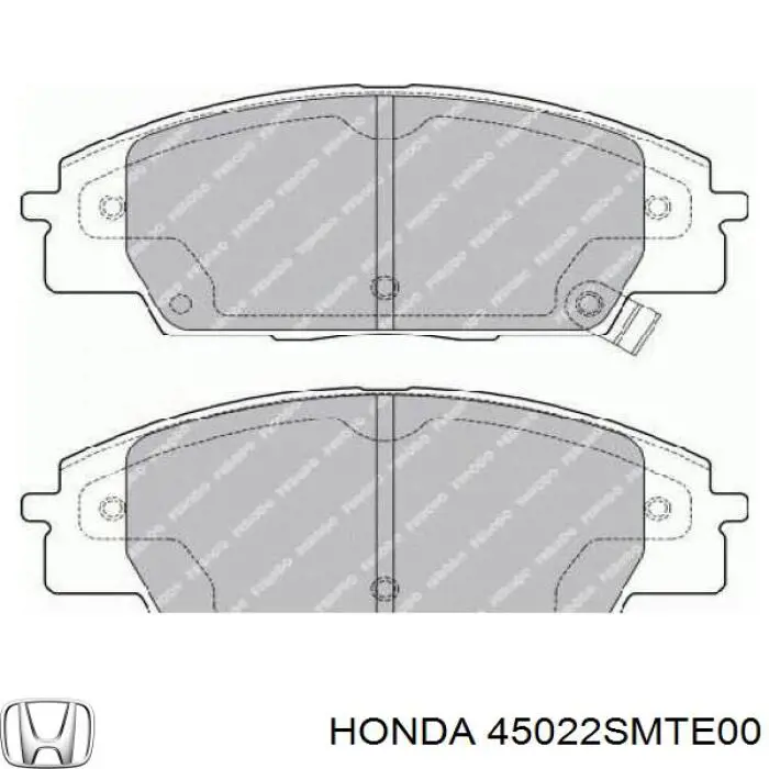 45022SMTE00 Honda колодки тормозные передние дисковые