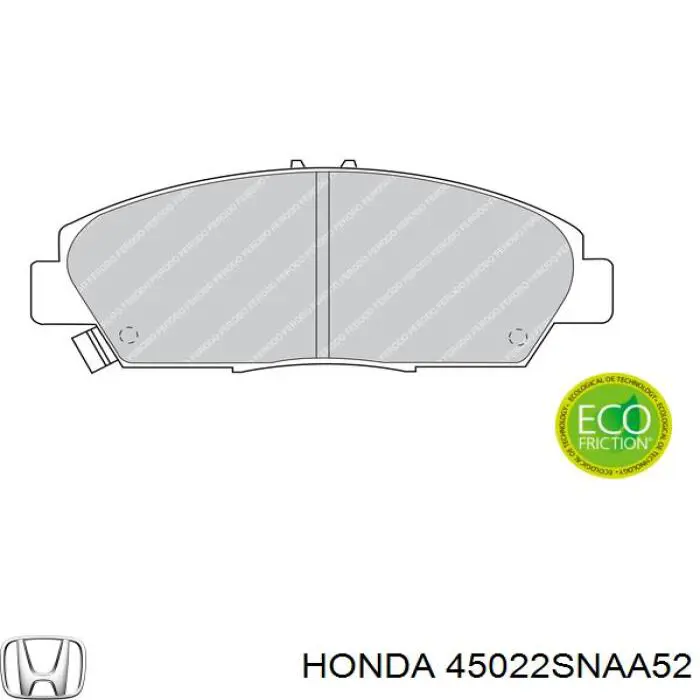 Тормозные колодки Honda 45022SNAA52