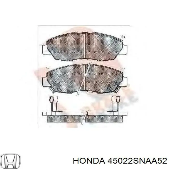 Передние тормозные колодки 45022SNAA52 Honda