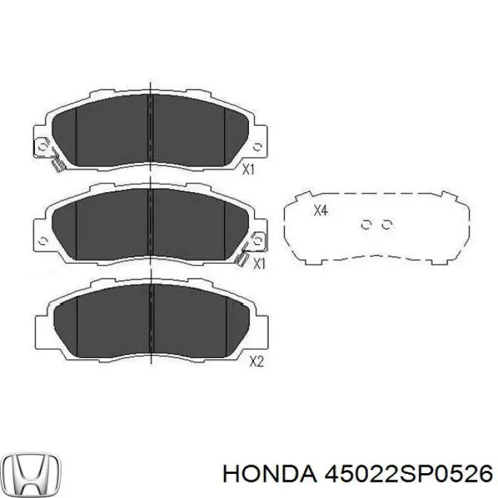 Передние тормозные колодки 45022SP0526 Honda