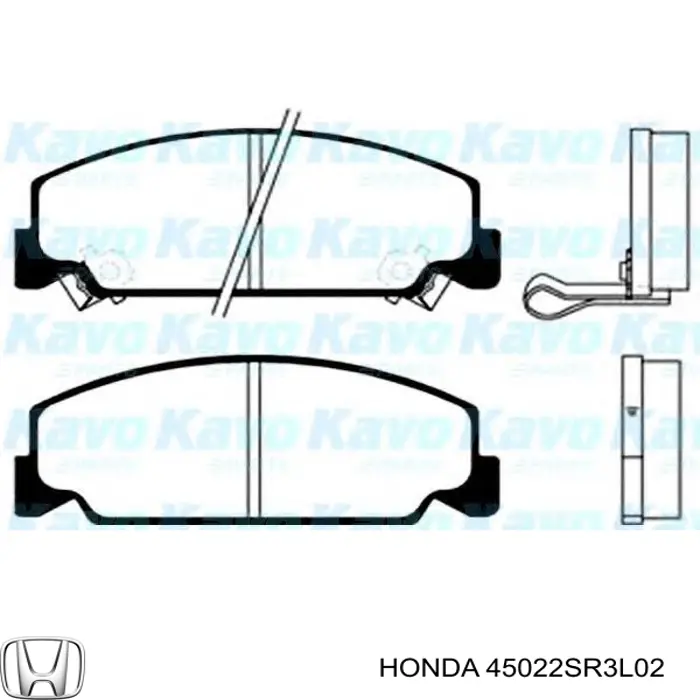 Передние тормозные колодки 45022SR3L02 Honda