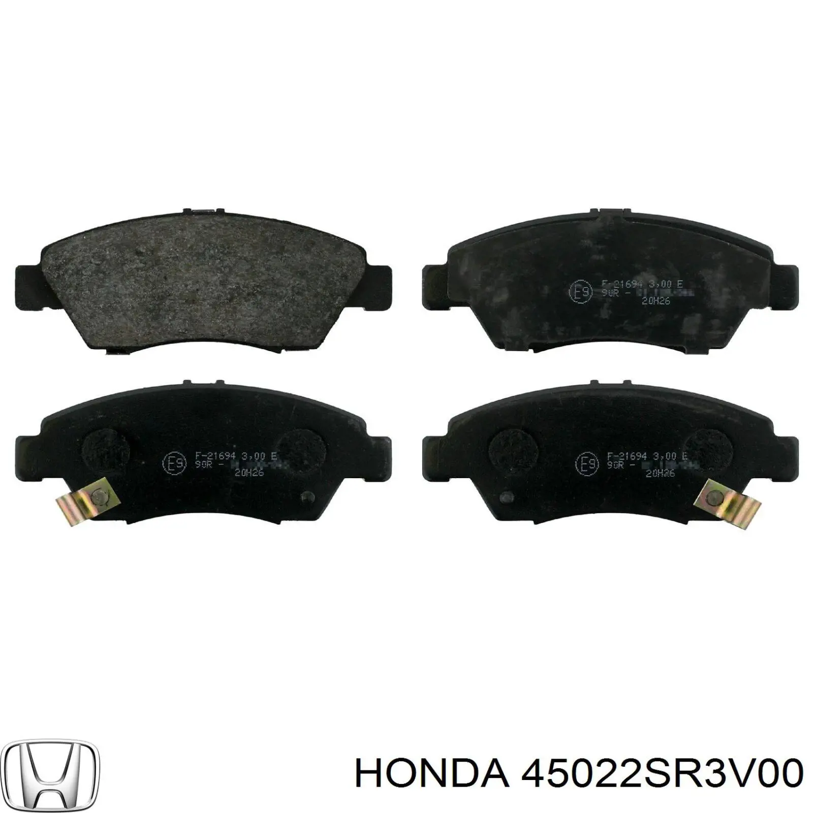 Передние тормозные колодки 45022SR3V00 Honda