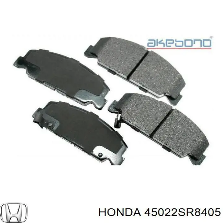 Передние тормозные колодки 45022SR8405 Honda