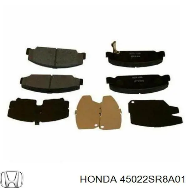 Передние тормозные колодки 45022SR8A01 Honda