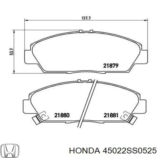 Колодки Honda 45022SS0525 цена, от 19.63 USD