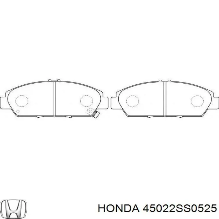 Купить 45022SS0525 Honda Колодки тормозные
