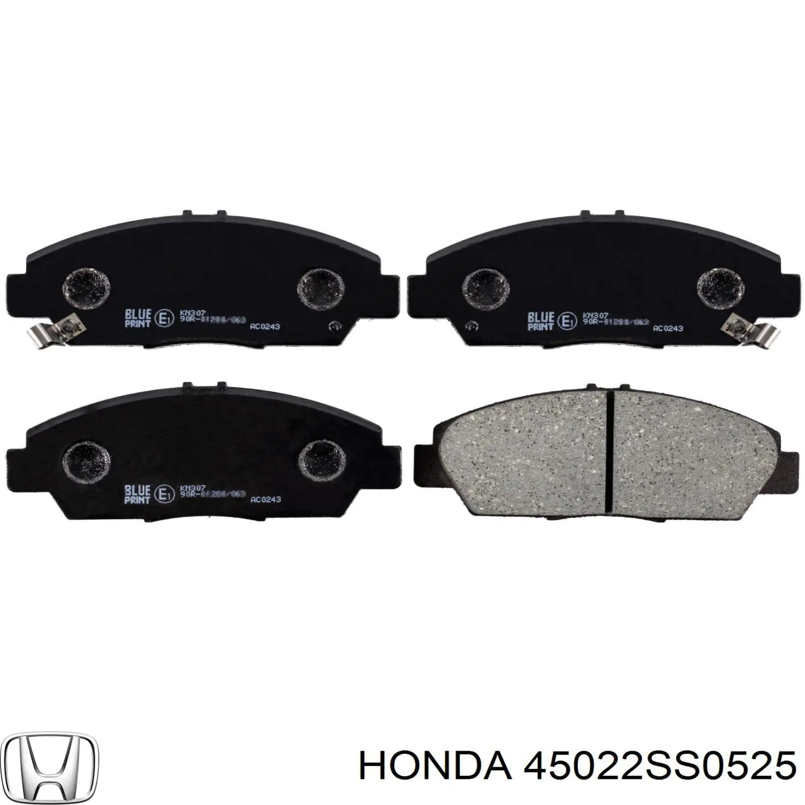 45022SS0525 Honda колодки тормозные передние дисковые
