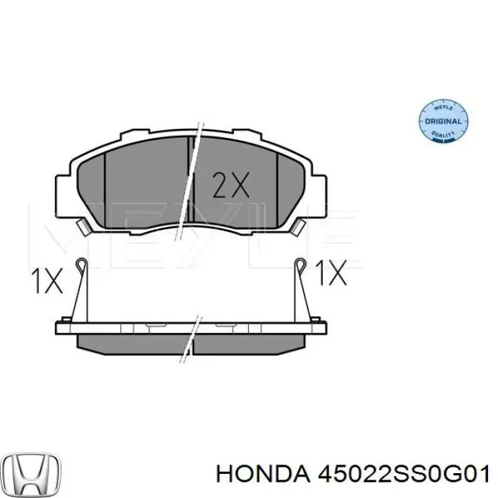 45022-SS0-G01 Honda колодки тормозные передние дисковые