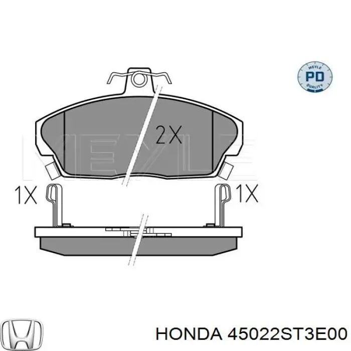 Тормозные колодки Honda 45022ST3E00