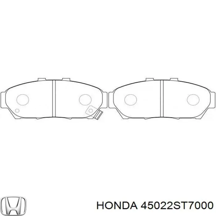 Купить 45022ST7000 Honda Колодки тормозные