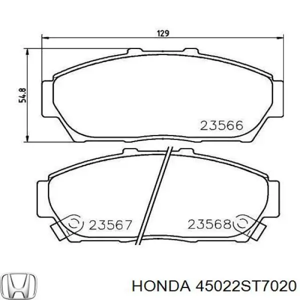 45022ST7020 Honda Колодки передние
