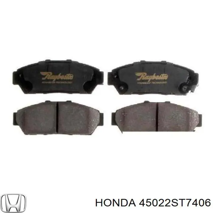 Передние тормозные колодки 45022ST7406 Honda